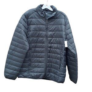 Puffer Jacket Black with Hood for Cold Weather  L NEW Gift